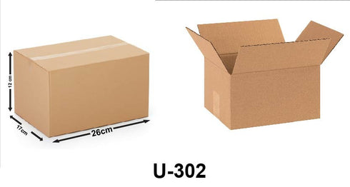 Faltkarton U-302 (260 x 170 x 120 mm) | Versandkarton, Verpackungskarton, Paket